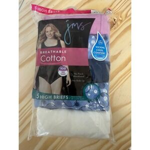 Just My Size Womens High Brief Panties 5 Pack Cotton Plus Size 13 30/32 1615C5